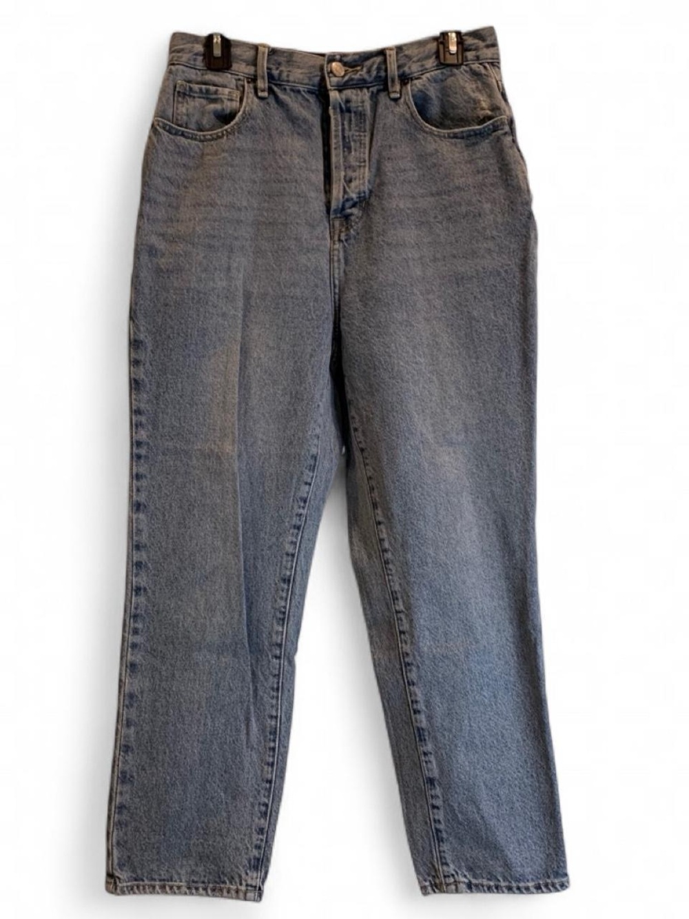 PacSun High Rise Straight Leg Jeans Size 29 Light Wash Button Fly Distressed